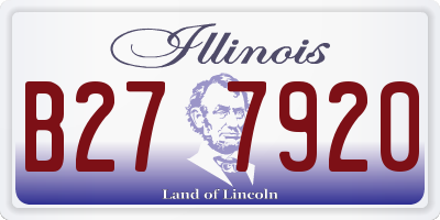 IL license plate B277920