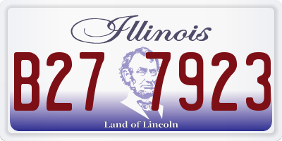 IL license plate B277923
