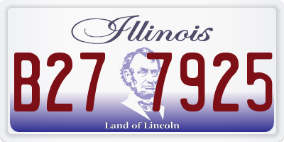 IL license plate B277925