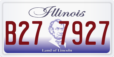 IL license plate B277927