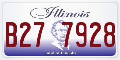 IL license plate B277928