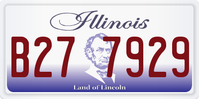 IL license plate B277929