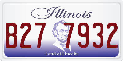 IL license plate B277932