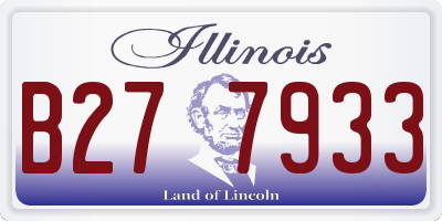 IL license plate B277933