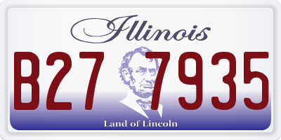 IL license plate B277935