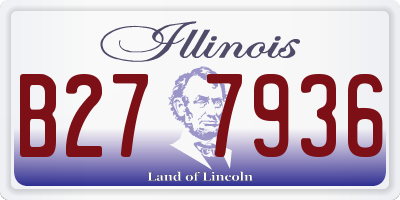 IL license plate B277936