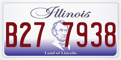 IL license plate B277938