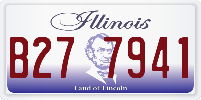IL license plate B277941