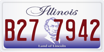 IL license plate B277942