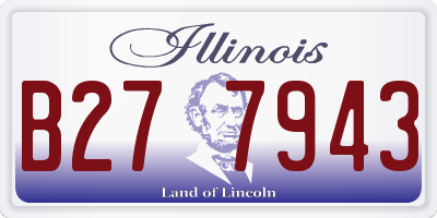 IL license plate B277943