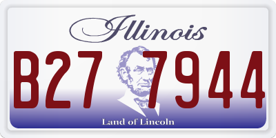 IL license plate B277944