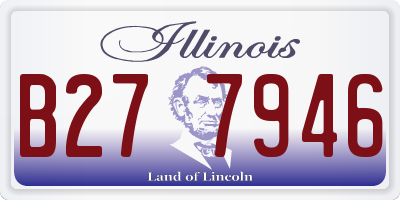IL license plate B277946