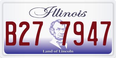 IL license plate B277947