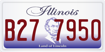 IL license plate B277950