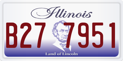 IL license plate B277951