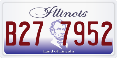 IL license plate B277952