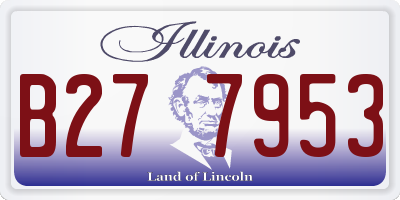 IL license plate B277953