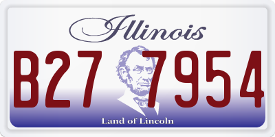 IL license plate B277954