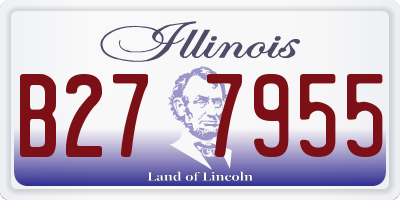 IL license plate B277955