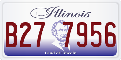 IL license plate B277956