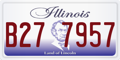 IL license plate B277957