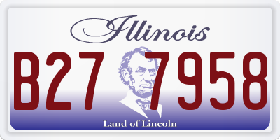 IL license plate B277958