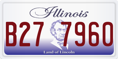 IL license plate B277960