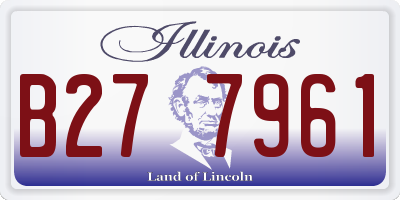 IL license plate B277961