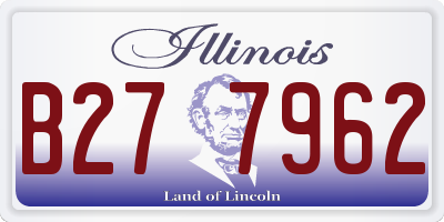 IL license plate B277962