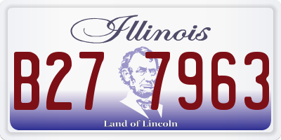 IL license plate B277963