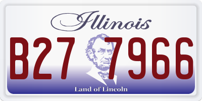 IL license plate B277966