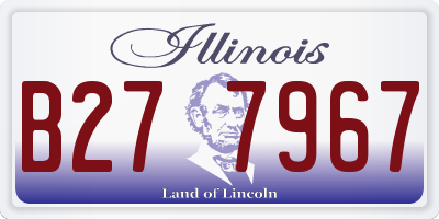 IL license plate B277967