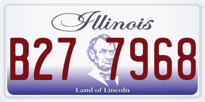 IL license plate B277968