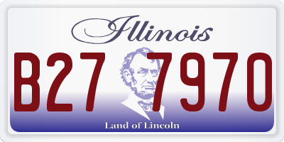 IL license plate B277970
