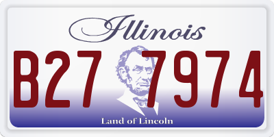 IL license plate B277974