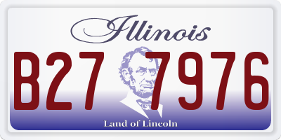 IL license plate B277976