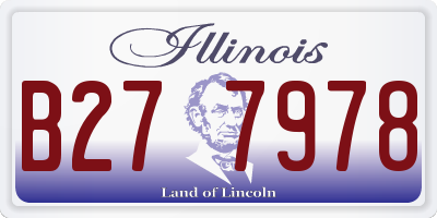 IL license plate B277978
