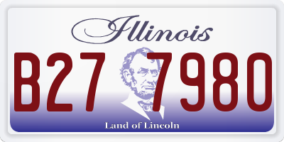 IL license plate B277980