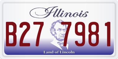 IL license plate B277981