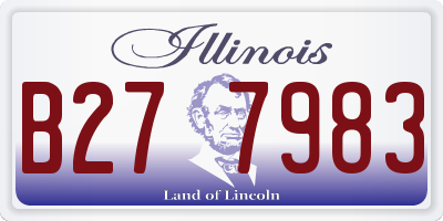 IL license plate B277983
