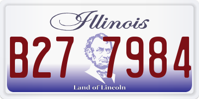 IL license plate B277984
