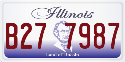 IL license plate B277987