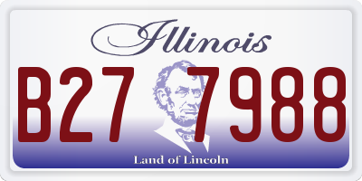 IL license plate B277988