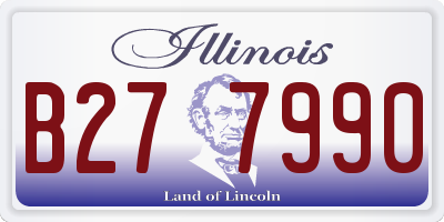 IL license plate B277990