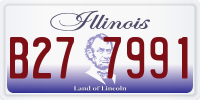 IL license plate B277991