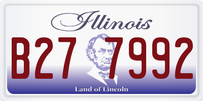 IL license plate B277992