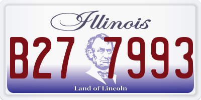 IL license plate B277993