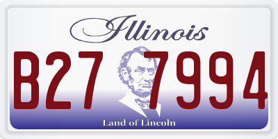 IL license plate B277994