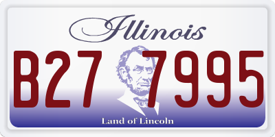 IL license plate B277995