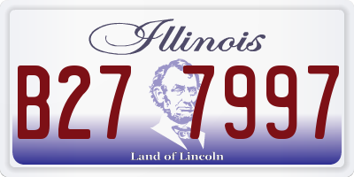 IL license plate B277997